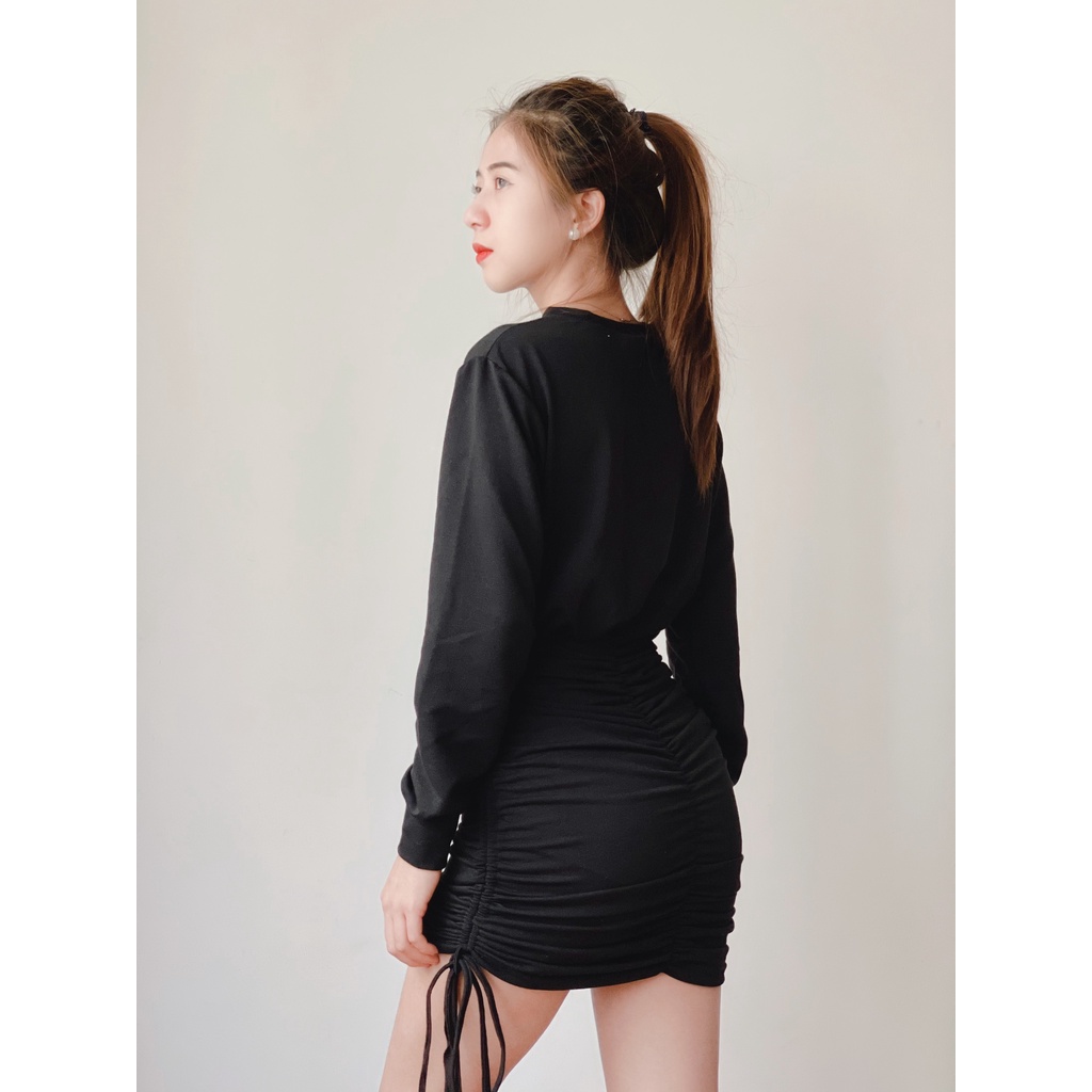 Set đầm kiểu kèm áo khoác croptop 4YOUNG FASHION ST03 | BigBuy360 - bigbuy360.vn