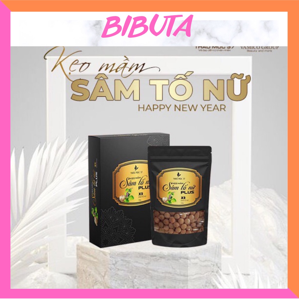 Kẹo mầm Sâm tố nữ plus Thảo Mộc 37 giúp tăng size vòng 1 cải thiện nội tiết da đẹp | BigBuy360 - bigbuy360.vn