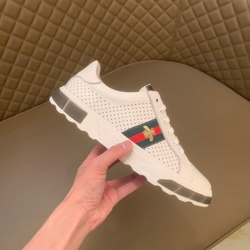 Giày thể thao nam da thật GUCCI GG GC thiết kế trẻ trung và hiện đại với mặt da cao cấp