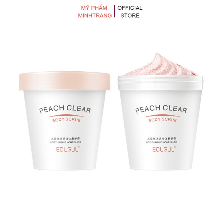 Tẩy tế bào chết body đào Peach Clear 200ml,kem tẩy da chết làm sạch sâu,dưỡng trắng sáng,giữ ẩm,mềm mại ,thải độc tố da