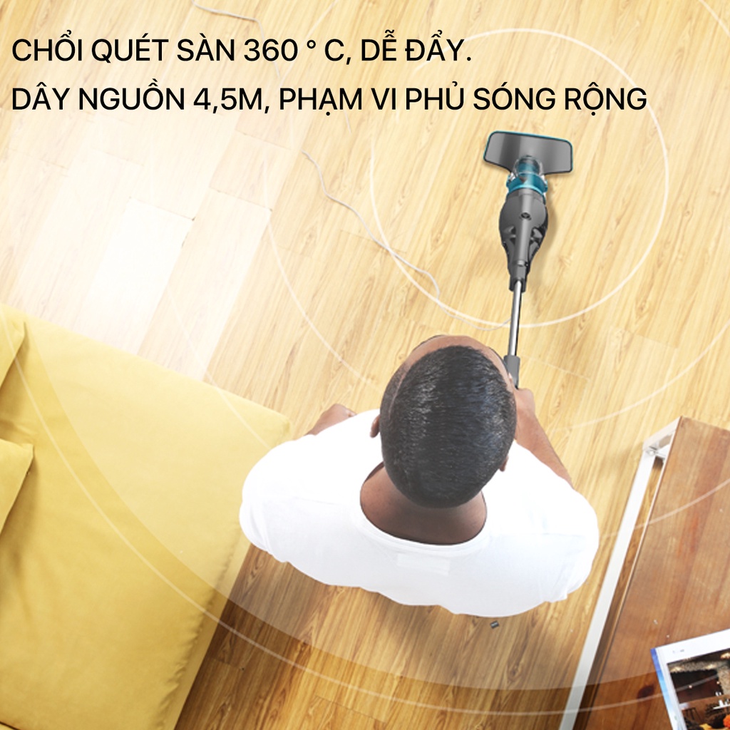 Máy hút bụi Deerma DX900 lõi lọc thép cao cấp