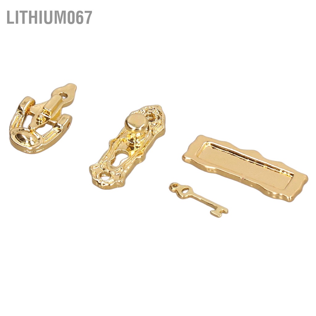 Lithium067 Cửa gỗ nhỏ Màu sắc tươi sáng Chi tiết sống động Mịn hơn Cạnh nhà búp bê Nhà thu Cánh cửa cổ tích cho 1:12 Quà tặng