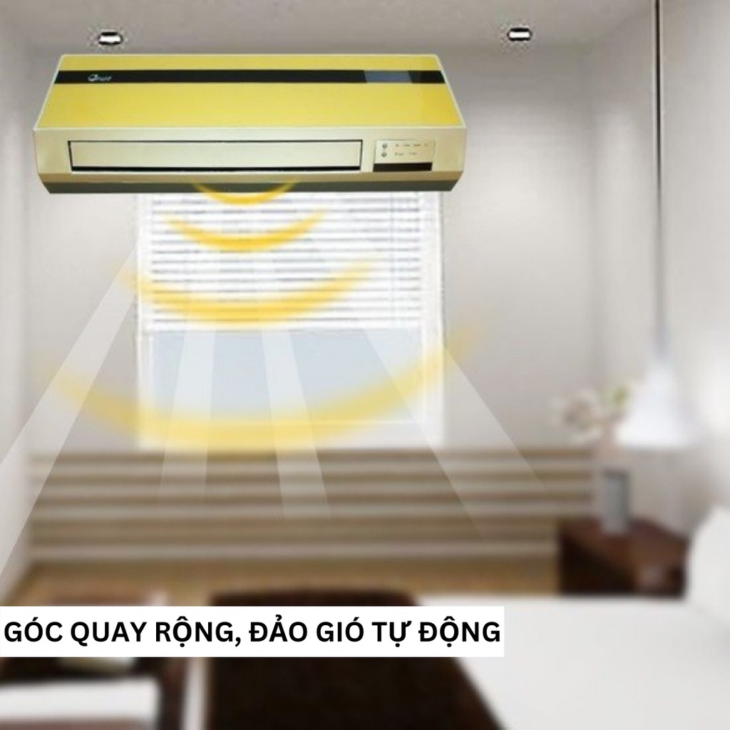 Máy sưởi FujiE CH-2500 gốm Ceramic treo tường không đốt oxi, gió đảo chiều tự động, điều khiển từ xa, BH 24 tháng