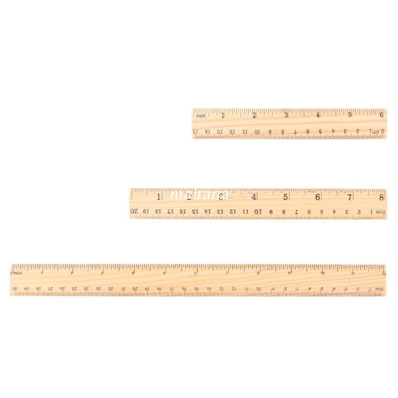 Thước Gỗ Hai Mặt Đo Lường 15cm 20cm 30cm Tiện Dụng Cho Học Sinh/Văn Phòng