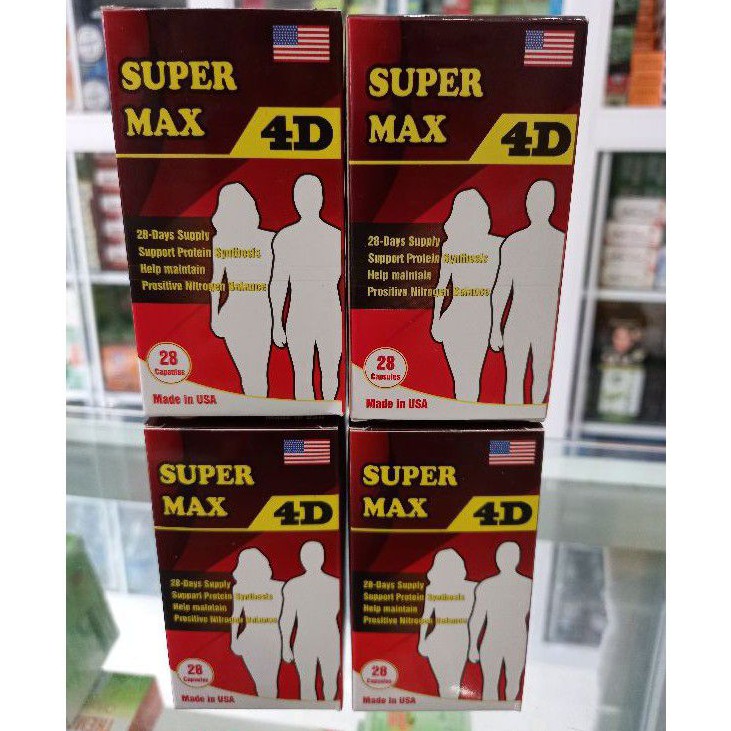 Tăng Cân SUPER MAX 4D USA hộp 28 viên