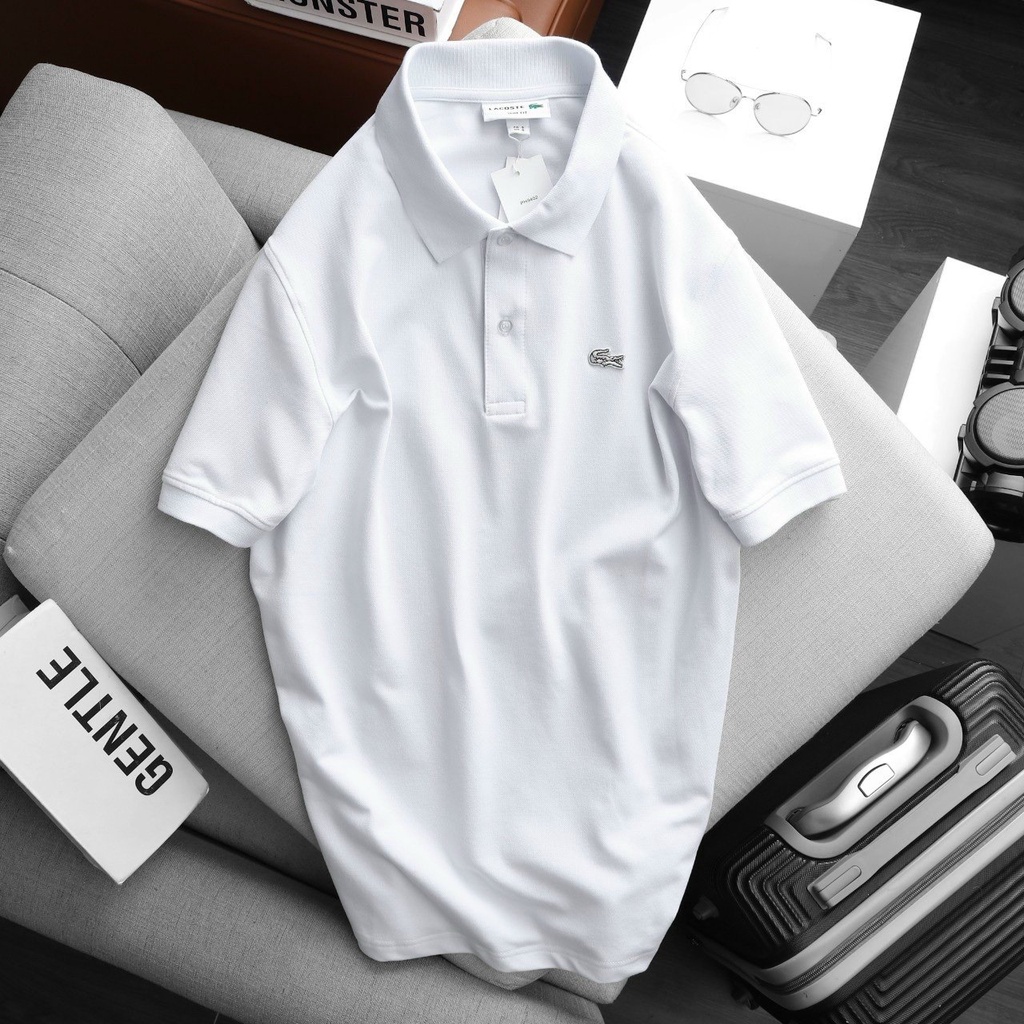 Áo Thun Nam, Áo Polo Nam Có Cổ Vải Cá Sấu Cotton Cao Cấp