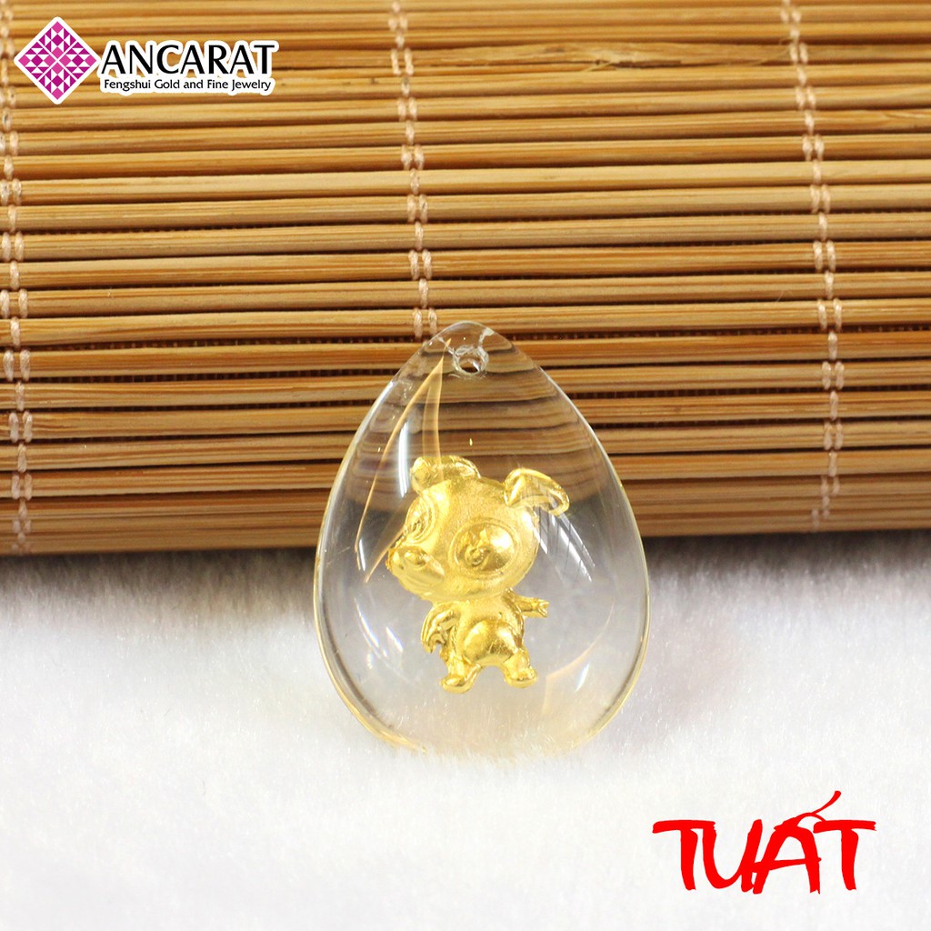 Mặt dây chuyền 3D 12 Con giáp - Tuất (Chó) - ANCARAT
