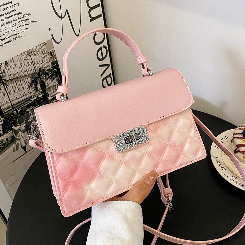 Túi Đeo Vai Màu gradient Họa Tiết Hình Thoi Thời Trang Cho Nữ