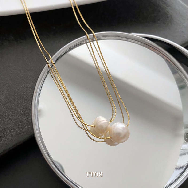 Dây chuyền ngọc trai nhân tạo sợi mảnh dành cho nữ