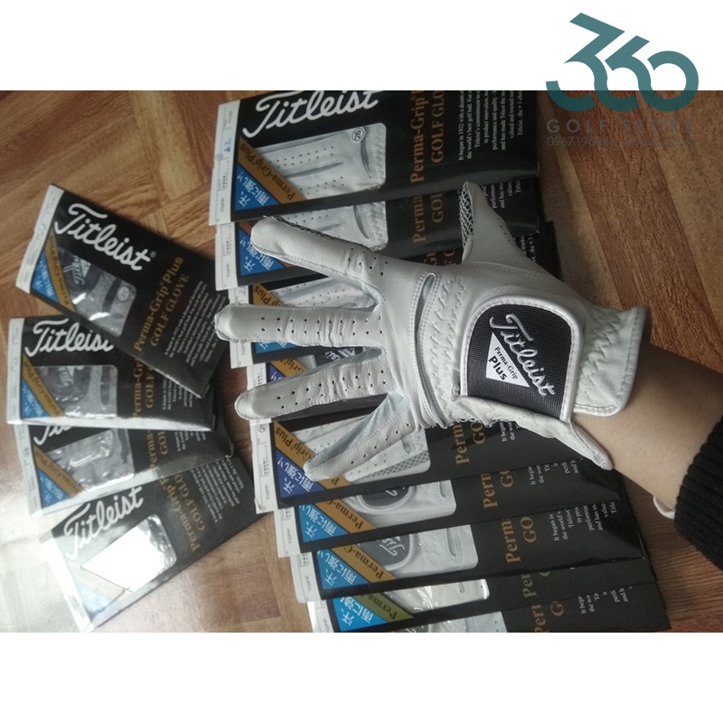 Găng Tay Golf Nam Nữ Titleist trắng - 1 Tay Bên Trái Lòng Bàn Tay Thiết kế Cao Su Non Dạng Lưới Chống Trượt Cực Tốt