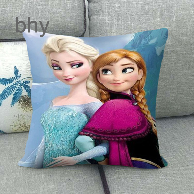 Vỏ Gối In Hình Công Chúa Elsa Olaf Olaf 45cm X 45cm