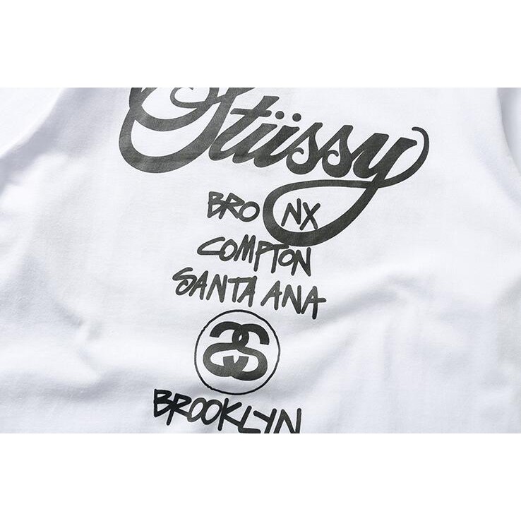 Áo Thun Tay Ngắn Vải Cotton In Chữ Stussy Thời Trang Cho Nam Nữ