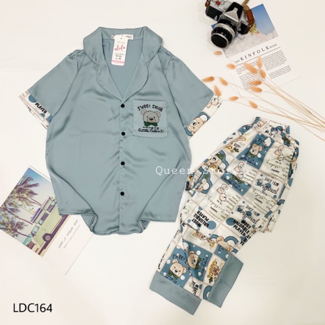 [Mã WAPUSH hoàn 12% xu đơn 99k] Bộ Ngủ Lụa Satin Cộc Dài Cao Cấp | BigBuy360 - bigbuy360.vn