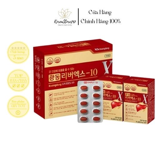 Viên Uống Bổ Gan Kwangdong LiverX-10 Hàn Quốc, Hộp 120 Viên, Giúp Giải Độc Gan_KoreaStore