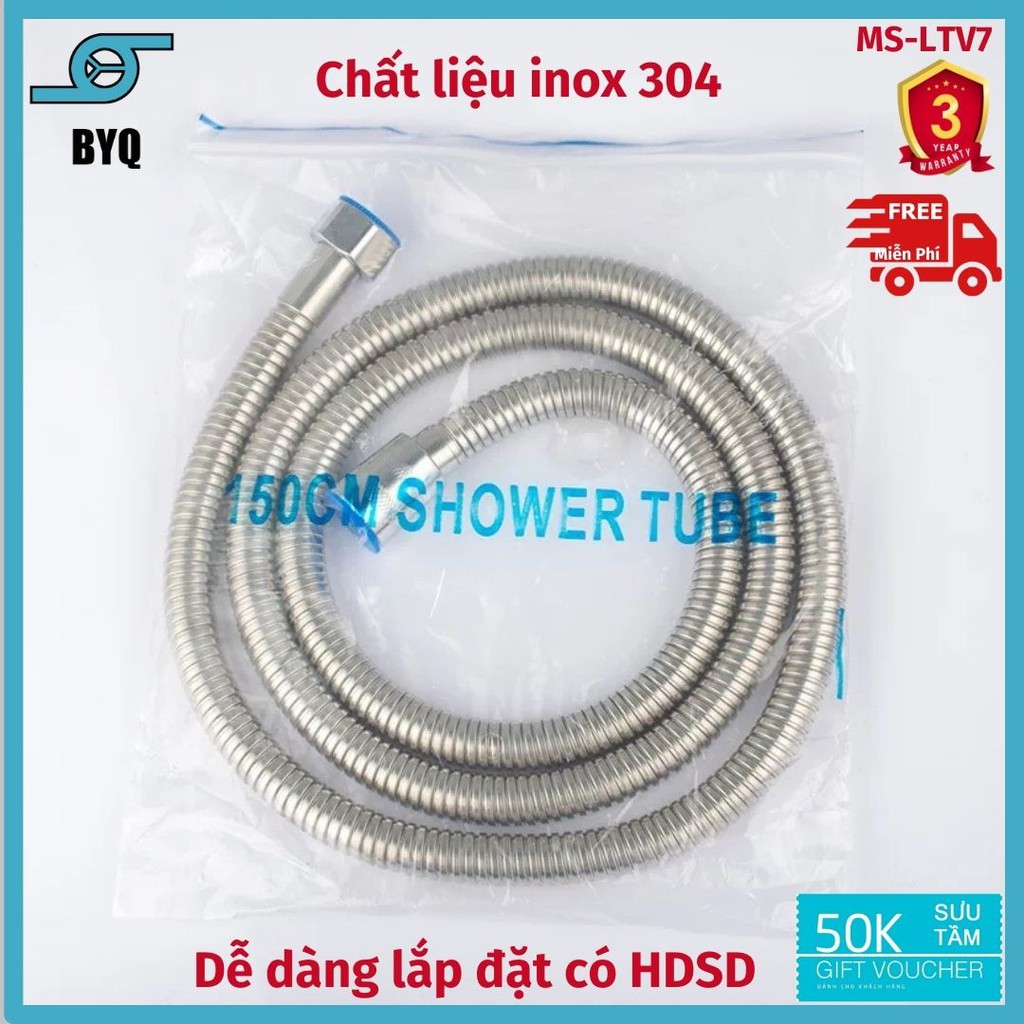 Dây cấp nước vòi tắm , dây bát sen cao cấp inox 304 chống gỉ , phù hợp với các loại vòi tắm bát sen có gen cao su