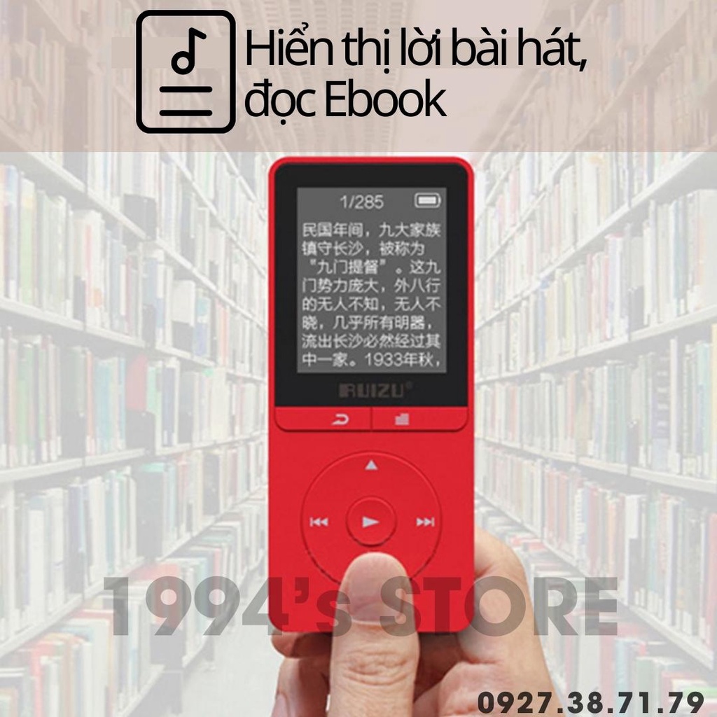 (CÓ SẴN) Máy nghe nhạc lossless Ruizu X20 Bộ nhớ 8Gb - Bản 2022 - Nghe nhạc, xem phim, xem ảnh, đọc Ebook, ghi âm ...