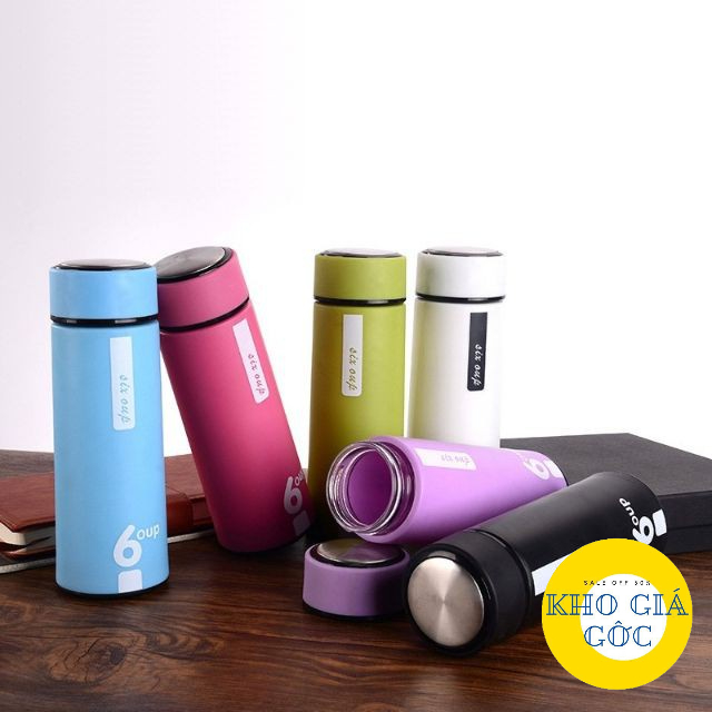 Bình nước thủy tinh có lớp nhựa chống nóng giữ nhiệt 6oup 450ml