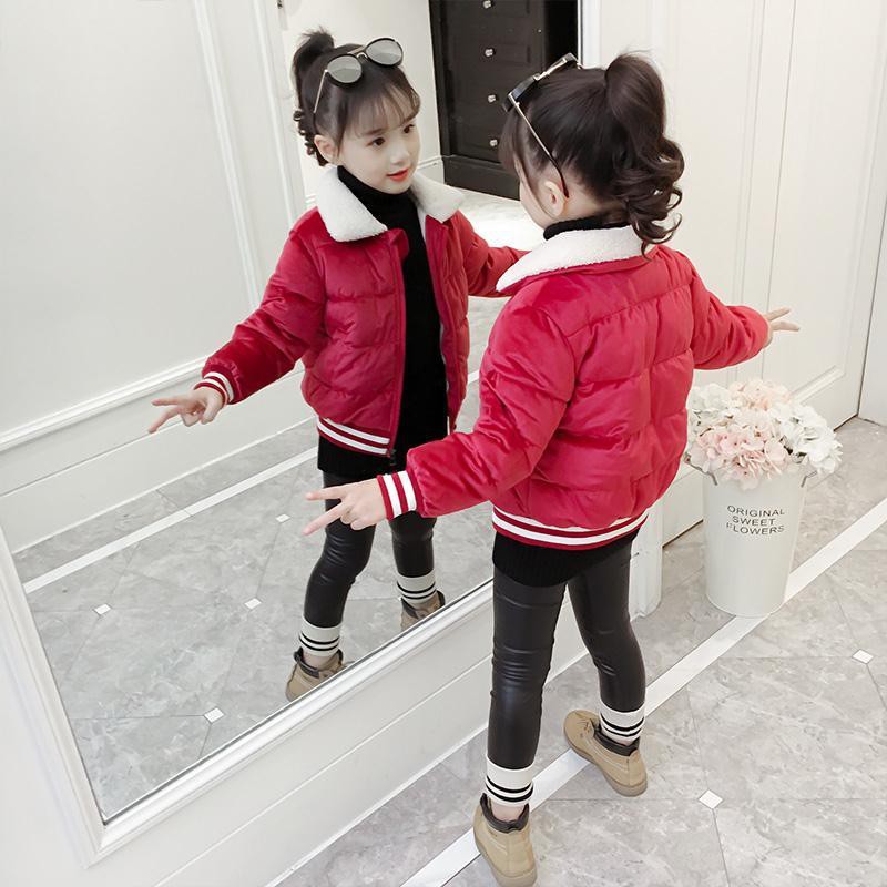 (C246)Áo khoác bé gái cổ lông áo hai lớp bên trong có lông ấm áp màu sắc nổi bật bắt mắt siêu đáng yêu