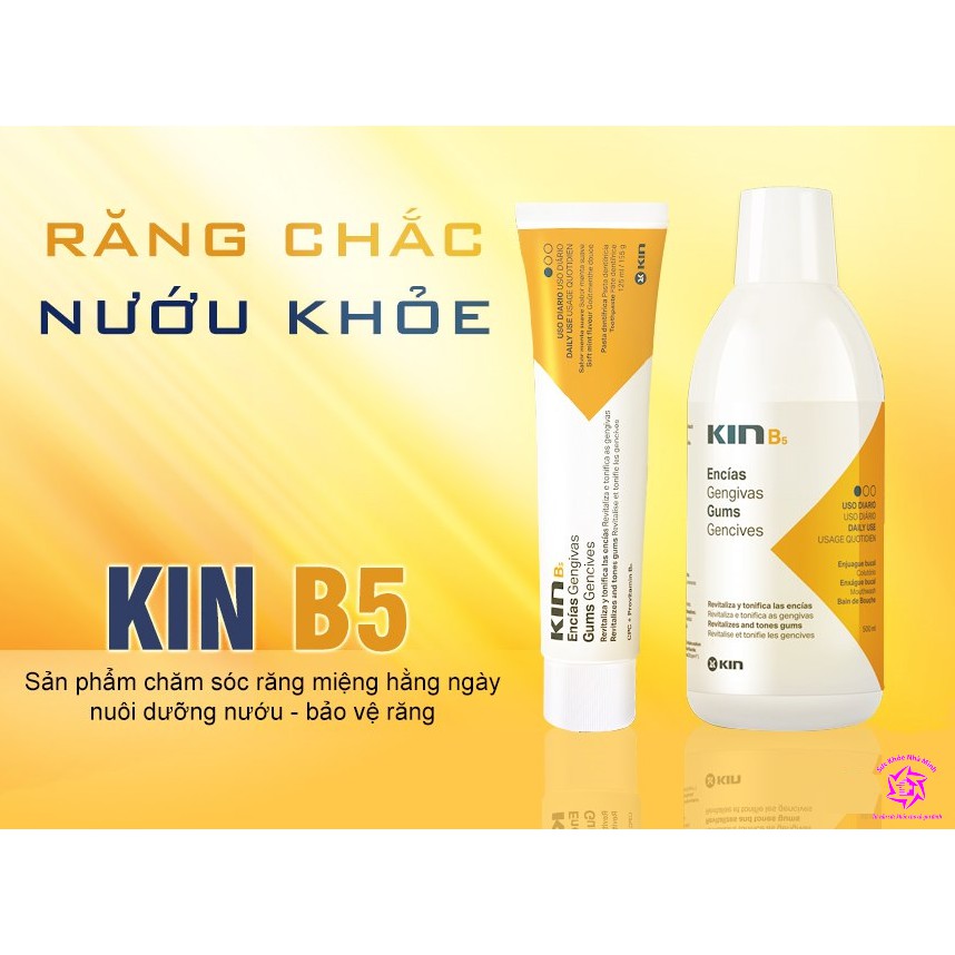 SKNM | Súc miệng Kin B5 ® 500ml - PHỤC HỒI MÔ NƯỚU & MEN RĂNG - KinB5 Sử Dụng Hàng Ngày