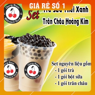 Trà sữa,set trà sữa thái xanh/ thái đỏ trân châu hoàng kim