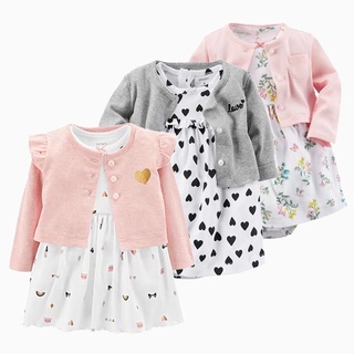 Set Váy Áo Khoác Cardigan Lửng Chất Đẹp Cho Bé 0-12 Tháng