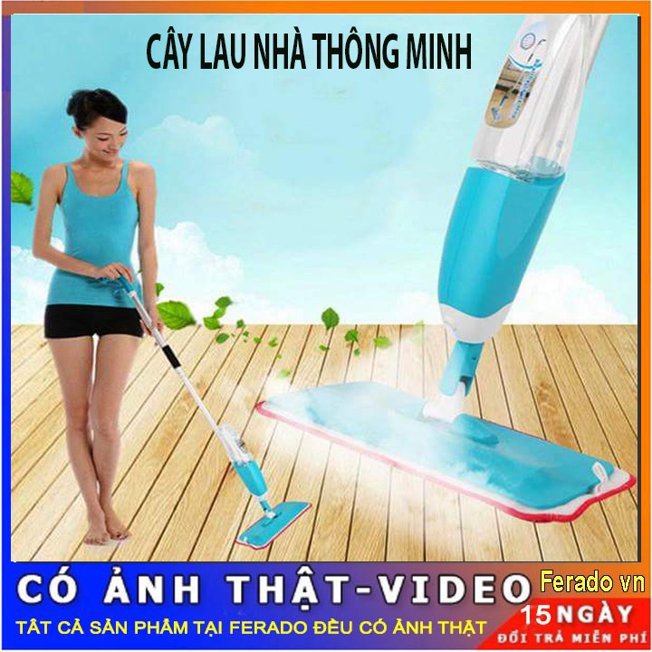 Chổi lau nhà đa năng có bình xịt nước thông minh, tiện lợi