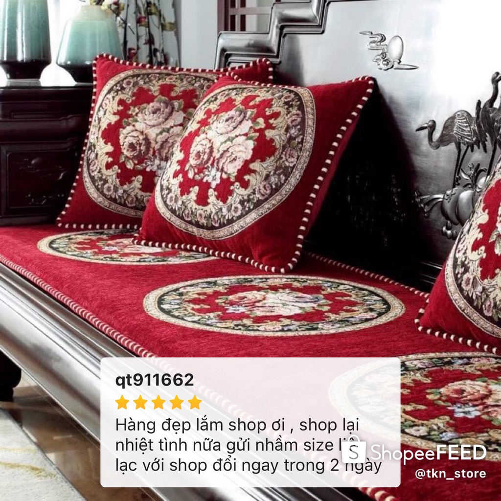 Thảm trải ghế tây âu TKN STORE cao cấp , đệm ghế sofa mẫu mới, thảm trải trên ghế gỗ giá rẻ  (ẢNH THẬT)