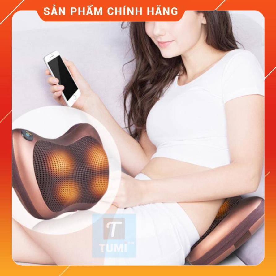 Gối massage hồng ngoại  8 bi cao cấp giảm đau mỏi, thư giản cơ khớp (PHIÊN BẢN ĐẶC BIỆT)