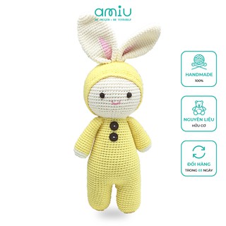 Gấu bông móc len Amigurumi cao cấp Amiu Việt Nam - Thỏ Golden handmade - SP00035