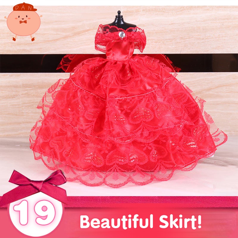 Đầm Công Chúa Đồ Chơi Búp Bê Dài 30CM