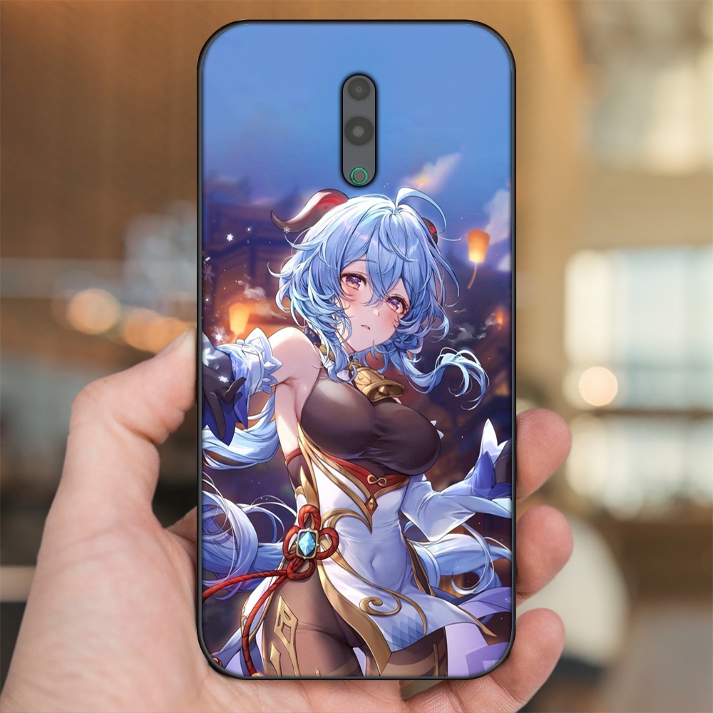 Ốp lưng Oppo Reno viền đen in hình Ganyu Genshin Impact