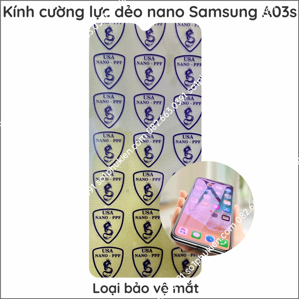 Dán cường lực Samsung A03s màn hình dẻo nano