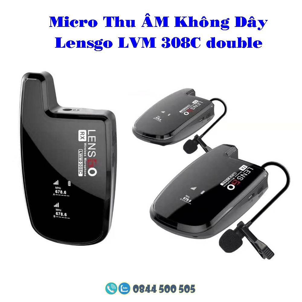 Micro không dây LensGo LWM308C double Sử Dụng Cho 2 Người