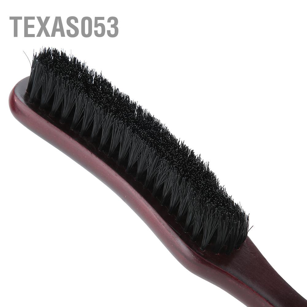 [Hàng mới về] Cọ chải râu tóc thẳng loại bỏ bụi bẩn tay cầm bằng gỗ hình dạng cong dành cho salon【Texas053】
