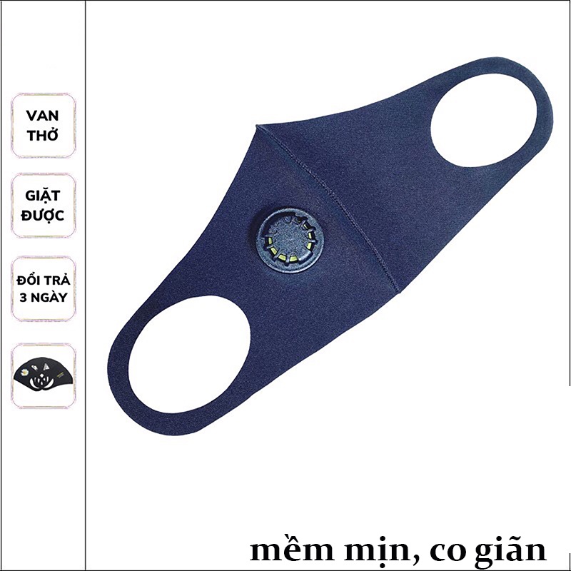 Khẩu trang có Van Thở [XẢ KHO - GIÁ CỰC SỐC] 3D Hàn Quốc mềm mại, thoáng mát, chống bụi mịn. | BigBuy360 - bigbuy360.vn