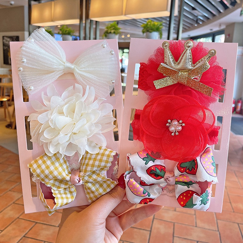 Set 3 Băng Đô Cài Tóc Hình Vương Miện Công Chúa Dễ Thương Cho Bé Gái