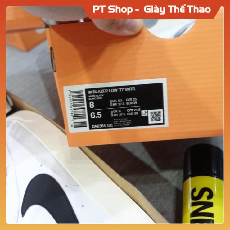 [FreeShip + Hàng Đẳng Cấp] Giày Sneaker Nike Blazer 77 Vintage  Low - Bản Best, Giầy ni.ke trắng đen thấp cổ