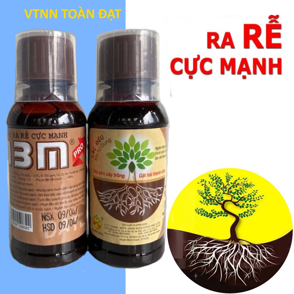 Phân Bón kích rễ n3m Pro (100ml) dạng nước - Ra Rễ Cực Mạnh Growmore 235ml