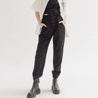RUFFLE WAIST PANTS - S M