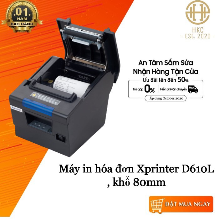 Máy in hóa đơn Xprinter D610L , khổ 80mm