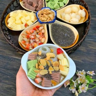 Set chè khúc bạch nấu 20 chén bếp của mẹ - onici _b