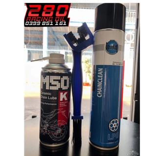 Combo dưỡng sên M50-K CERAMIC và vệ sinh sên SPRAYKING 600ml tặng bàn chải