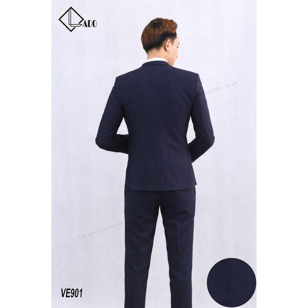 Bộ Vest caro xanh đen LADO 901