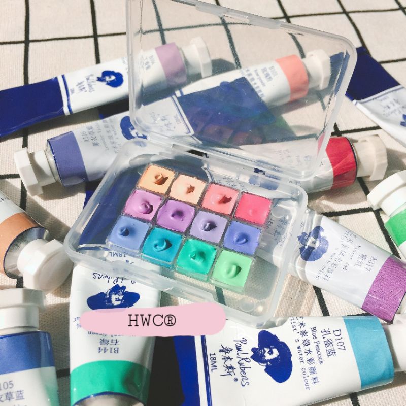 Màu nước paul rubens tone pastel pan 0.5ml ib chọn màu