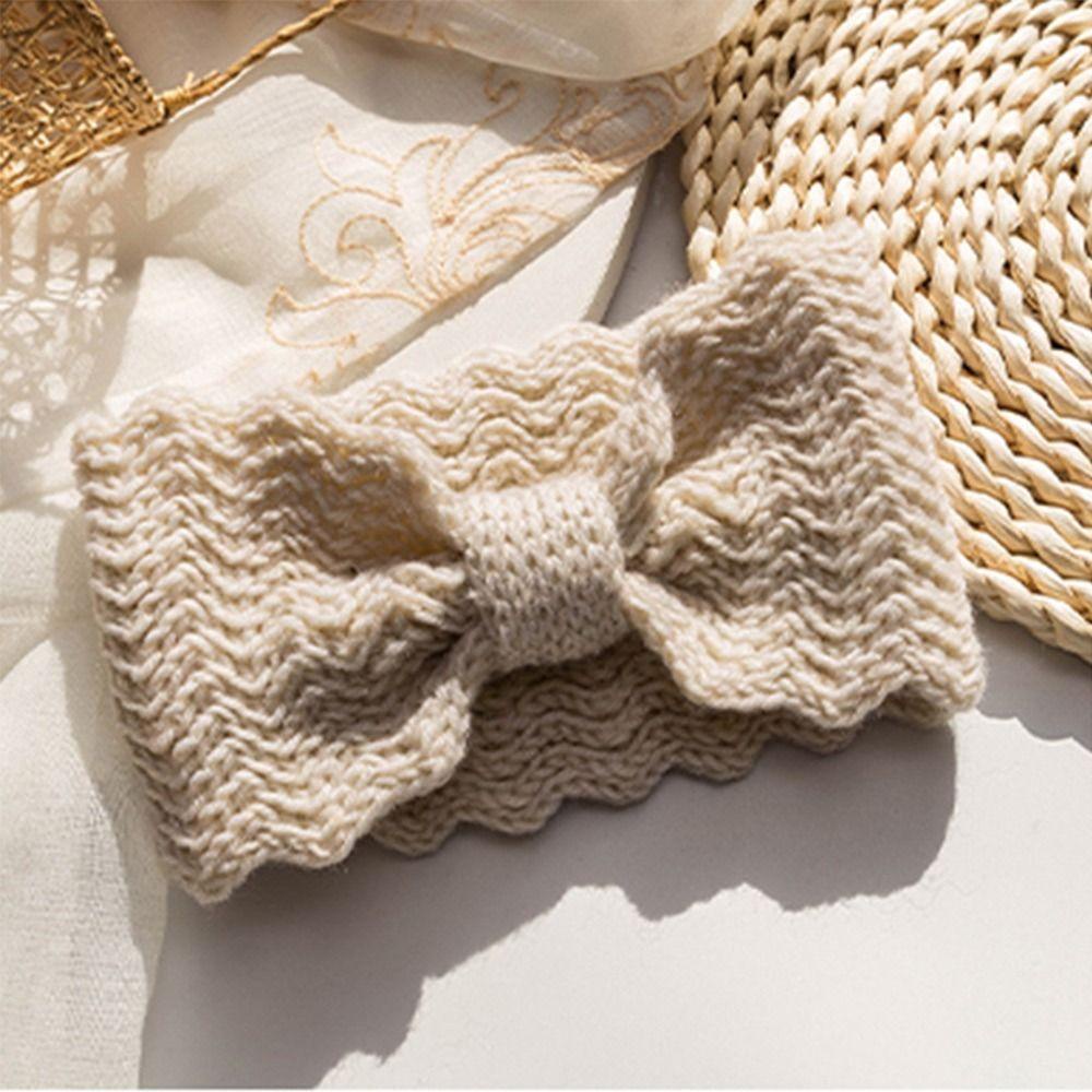 Băng Đô Đan Len Bản Rộng Mềm Co Giãn Thời Trang Cho Nữ