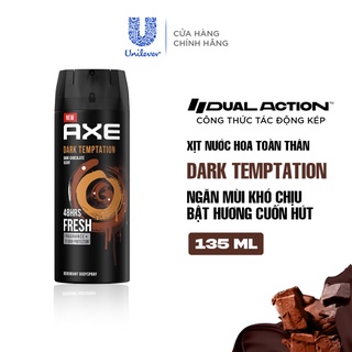 Xịt nước hoa toàn thân cho nam lưu hương 48h Axe Dark Temptation 135ml