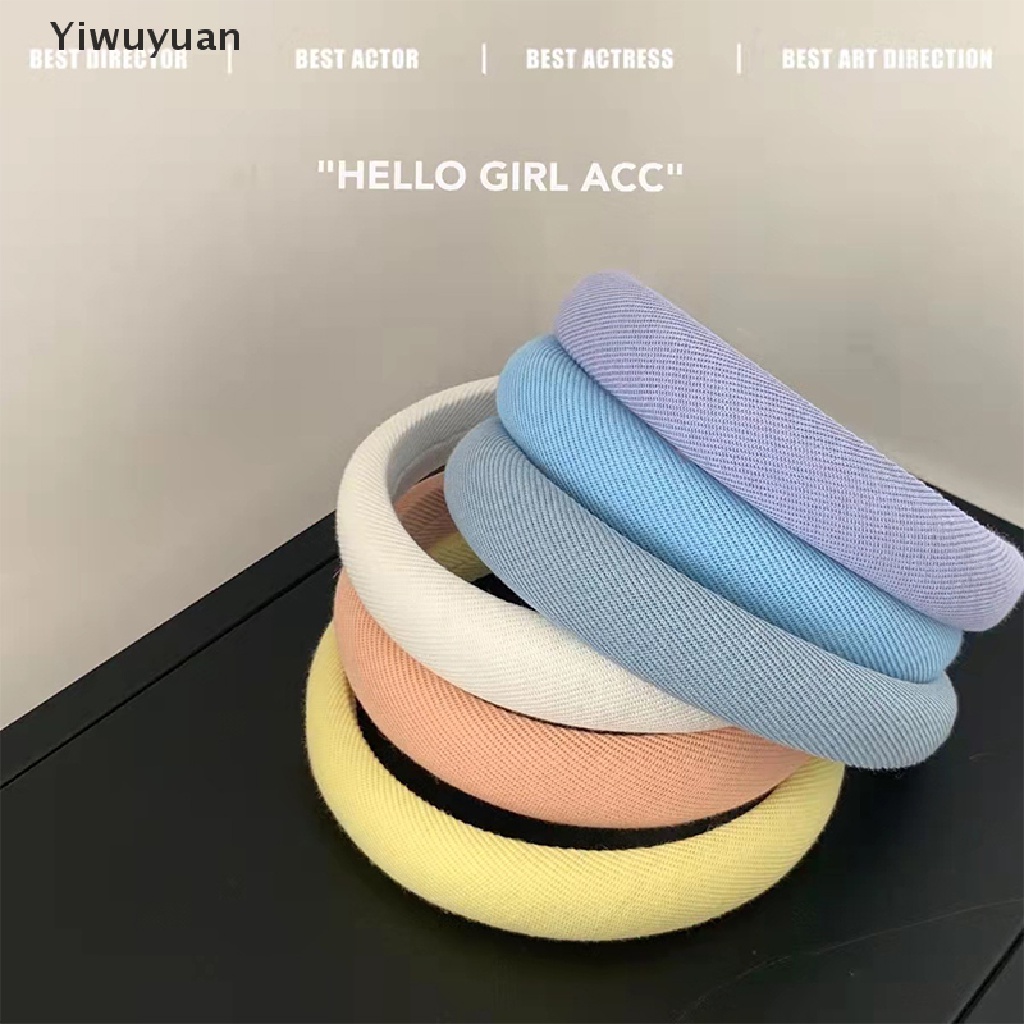&lt; Yiwuyuan &gt; Băng Đô Cài Tóc Bản Rộng Bằng Nhung Dày Dặn Dành Cho Nữ