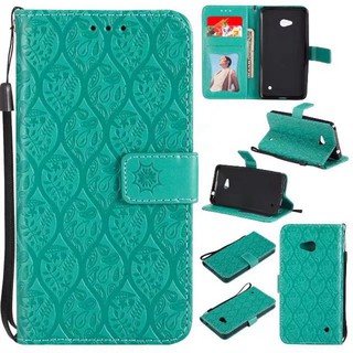Bao da điện thoại gập chống lưng họa tiết hoa dành cho Nokia Lumia 640