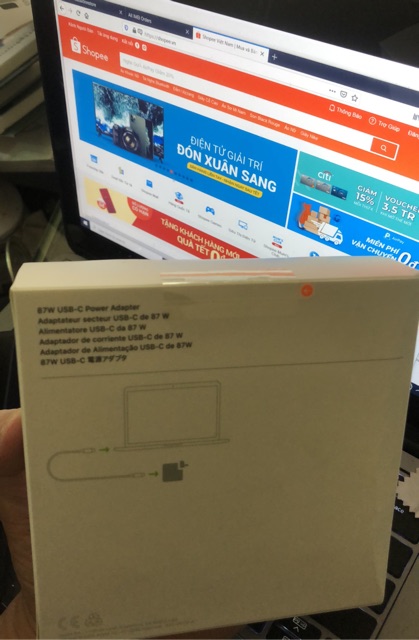 [Mã 77ELSALE hoàn 7% đơn 300K] Sạc Macbook Pro Apple 87W USB-C Power Adapter