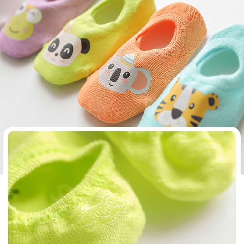 Set 5 Đôi Vớ Cotton Chống Trượt Cho Bé Sơ Sinh